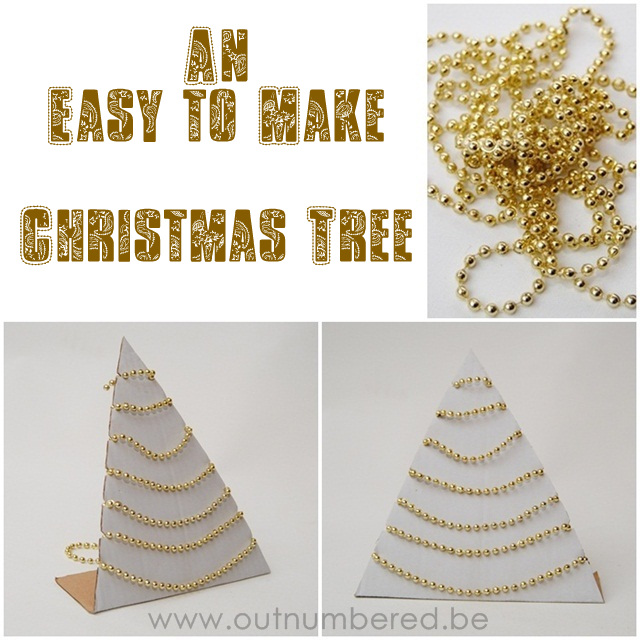 cardboard christmas tree craft project
